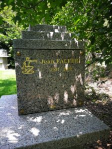 pierre tombale pétanque et gravure or